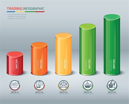 simsearch:400-08043753,k - trading cylindrical bars infographic Fotografie stock - Microstock e Abbonamento, Codice: 400-08040735