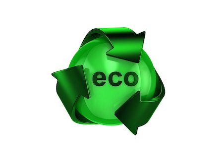 simsearch:400-04001344,k - Hight resolution render of recycle logo on white background Stock Photo - Budget Royalty-Free & Subscription, Code: 400-08041042