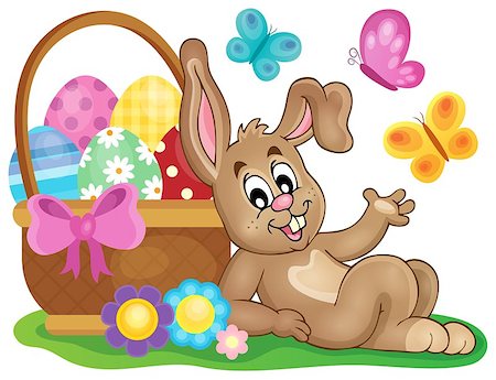 simsearch:400-07306161,k - Easter image with cute bunny theme 1 - eps10 vector illustration. Foto de stock - Super Valor sin royalties y Suscripción, Código: 400-08041107