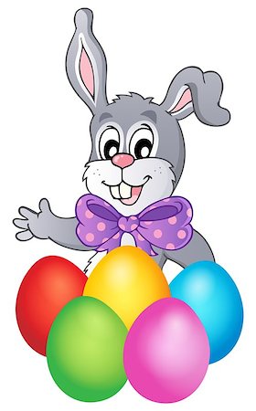 simsearch:400-04343827,k - Happy bunny with Easter eggs - eps10 vector illustration. Stock Photo - Budget Royalty-Free & Subscription, Code: 400-08041116