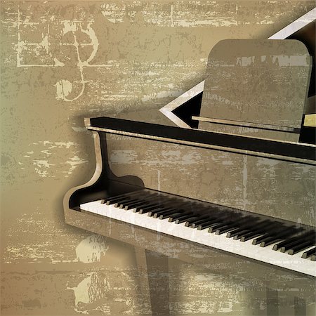 simsearch:400-08507108,k - abstract green sound grunge background with grand piano Photographie de stock - Aubaine LD & Abonnement, Code: 400-08041641