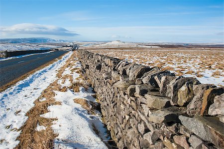 stone walls in meadows - Old dry stone wall in an english countryside rural landscape scene Stock Photo - Budget Royalty-Free & Subscription, Code: 400-08041815