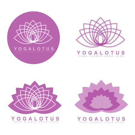 spa icon - Yoga lotus logo flower logo icon set Stock Photo - Budget Royalty-Free & Subscription, Code: 400-08041824