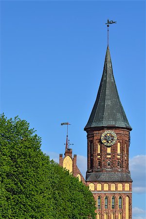 Tower of the Koenigsberg Cathedral. Gothic 14th century. Symbol of the city of Kaliningrad (Koenigsberg before 1946), Russia Stock Photo - Budget Royalty-Free & Subscription, Code: 400-08041995