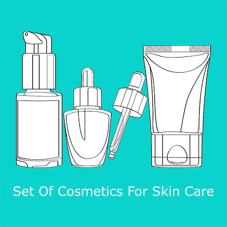 reducer - set of cosmetics for skin care. vector illustration Photographie de stock - Aubaine LD & Abonnement, Code: 400-08042103