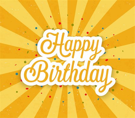 simsearch:400-08647286,k - Happy Birthday greeting card. Vector illustration. Foto de stock - Super Valor sin royalties y Suscripción, Código: 400-08042289