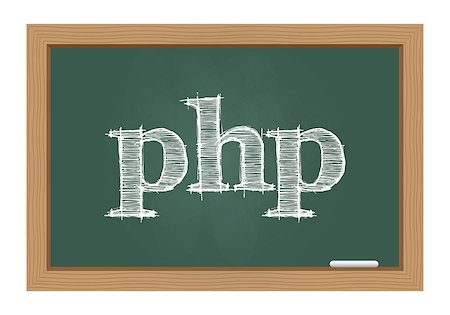 PHP text drawn on chalkboard Stock Photo - Budget Royalty-Free & Subscription, Code: 400-08042369