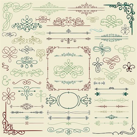 simsearch:400-08095648,k - Colorful Hand Drawn Doodle Design Elements. Frames, Borders, Swirls. Vector Illustration Photographie de stock - Aubaine LD & Abonnement, Code: 400-08043235