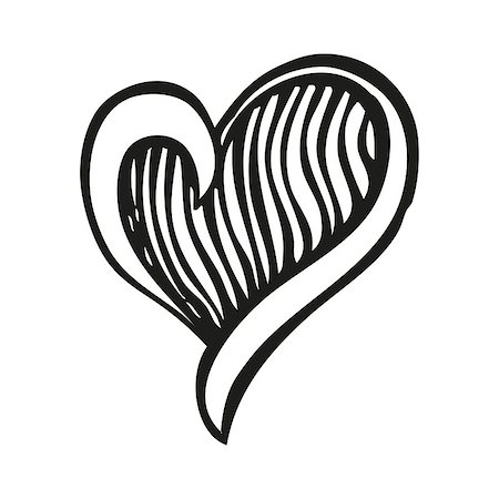 simsearch:400-04391001,k - Fantasy heart in tattoo style, hand drawn vector illustration Foto de stock - Super Valor sin royalties y Suscripción, Código: 400-08043264