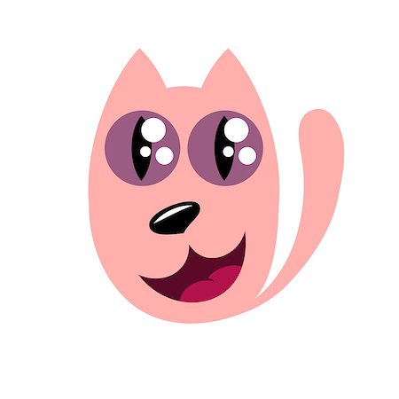 simsearch:400-07050558,k - Cartoon cat, stylized funny monster, vector illustration Stockbilder - Microstock & Abonnement, Bildnummer: 400-08043262