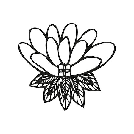 simsearch:400-08043294,k - Amazing fantasy flower in tattoo style, hand drawn vector illustration Stock Photo - Budget Royalty-Free & Subscription, Code: 400-08043281