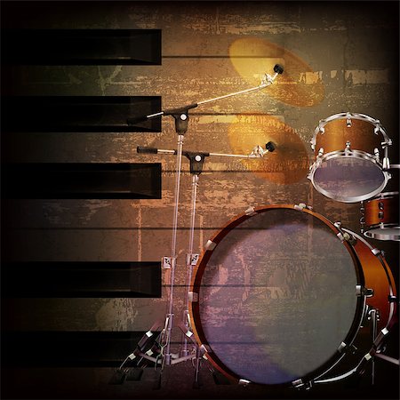 simsearch:400-08507108,k - abstract brown grunge music background with drum kit Photographie de stock - Aubaine LD & Abonnement, Code: 400-08043425