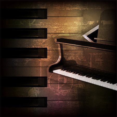 simsearch:400-08507108,k - abstract brown grunge music background with grand piano Photographie de stock - Aubaine LD & Abonnement, Code: 400-08043427