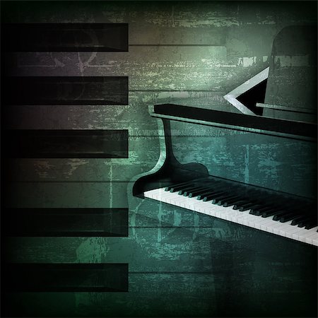 simsearch:400-08507108,k - abstract dark green grunge background with grand piano Photographie de stock - Aubaine LD & Abonnement, Code: 400-08043437