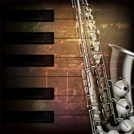 simsearch:400-08507108,k - abstract brown grunge music background with saxophone Photographie de stock - Aubaine LD & Abonnement, Code: 400-08043432