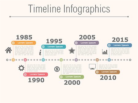 simsearch:400-08225044,k - Timeline infographics design template, vector eps10 illustration Foto de stock - Super Valor sin royalties y Suscripción, Código: 400-08043483