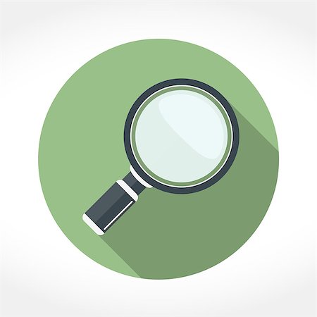 simsearch:400-08374698,k - Magnifying glass icon in circle, flat design with long shadow, vector eps10 illustration Stock Photo - Budget Royalty-Free & Subscription, Code: 400-08043510
