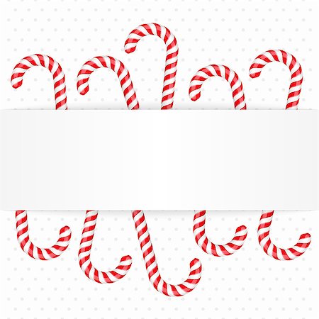 simsearch:400-04271654,k - Candy canes with blank space for your text, vector eps10 illustration Photographie de stock - Aubaine LD & Abonnement, Code: 400-08043526