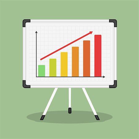 simsearch:400-08750925,k - Whiteboard with growing bar graph, vector eps10 illustration Stock Photo - Budget Royalty-Free & Subscription, Code: 400-08043541