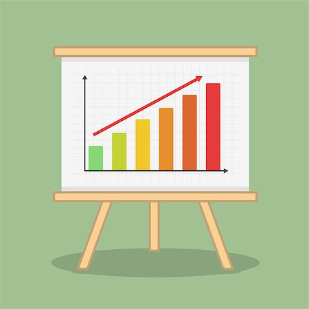 simsearch:400-08043578,k - Bar graph, flat design, vector eps10 illustration Stock Photo - Budget Royalty-Free & Subscription, Code: 400-08043589