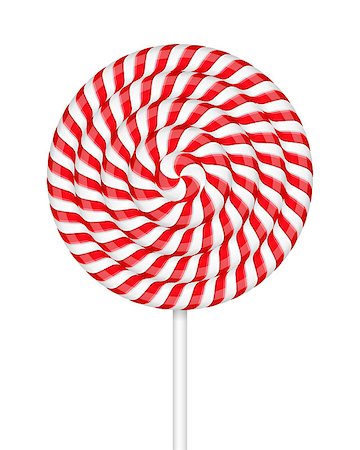 spiral illustration - Red and white striped sweet candy, lollipop, vector eps10 illustration Photographie de stock - Aubaine LD & Abonnement, Code: 400-08043600