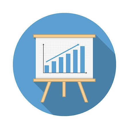 simsearch:400-08750925,k - Graph icon, flat design, vector eps10 illustration Stock Photo - Budget Royalty-Free & Subscription, Code: 400-08043603
