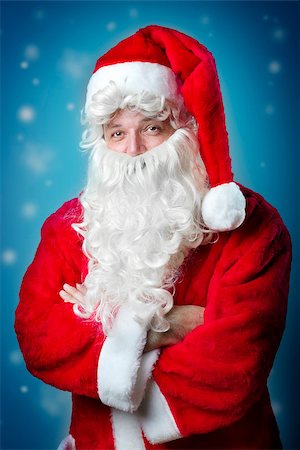 portrait picture adam and eve - Image portrait of Santa Claus in red coat with snow Stock Photo - Budget Royalty-Free & Subscription, Code: 400-08043629