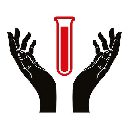 donor blood - Hands with test tube vector symbol. Stock Photo - Budget Royalty-Free & Subscription, Code: 400-08043643