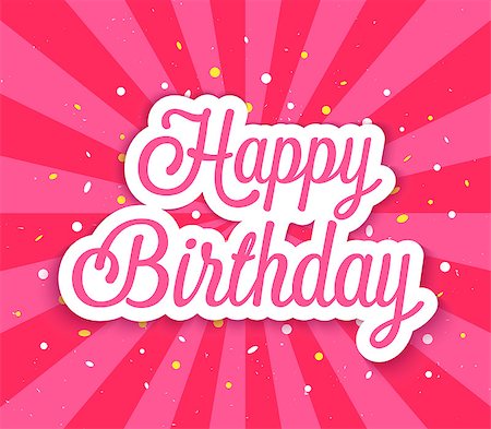 simsearch:400-08647286,k - Happy Birthday greeting card. Vector illustration. Foto de stock - Super Valor sin royalties y Suscripción, Código: 400-08043729