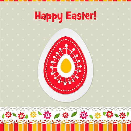 simsearch:400-05925759,k - Template Easter greeting card, vector illustration Photographie de stock - Aubaine LD & Abonnement, Code: 400-08043768