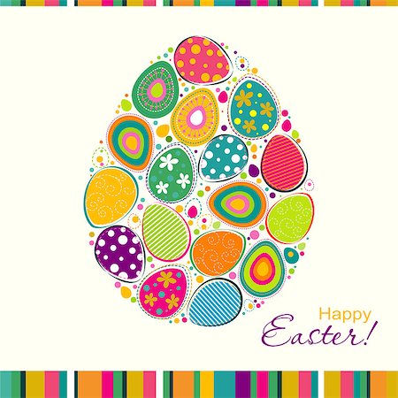 simsearch:400-05925759,k - Template Easter greeting card, vector illustration Photographie de stock - Aubaine LD & Abonnement, Code: 400-08043770