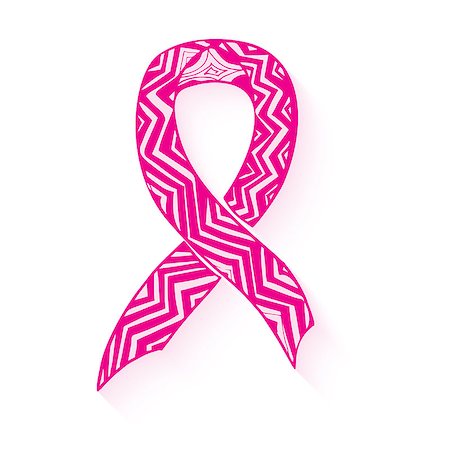 simsearch:400-04361437,k - Vector illustration of pink ribbon. Doodle style Photographie de stock - Aubaine LD & Abonnement, Code: 400-08043857