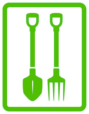 simsearch:400-06175558,k - green isolated garden landscaping tools icon on frame Stock Photo - Budget Royalty-Free & Subscription, Code: 400-08054084