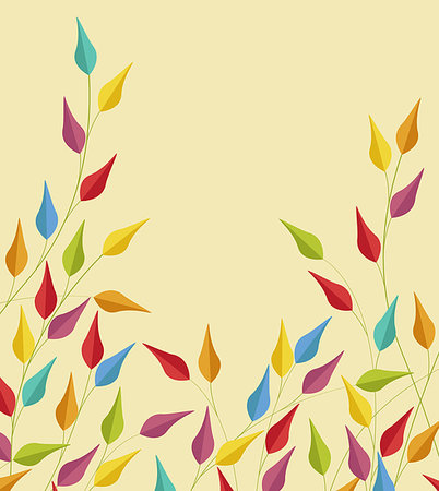 simsearch:400-06073604,k - Vector illustration coloured leaves on a light background Stockbilder - Microstock & Abonnement, Bildnummer: 400-08054080