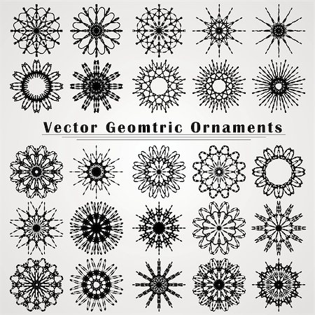 simsearch:400-08977036,k - Vector illustration set of geometric circle elements. Foto de stock - Royalty-Free Super Valor e Assinatura, Número: 400-08054231