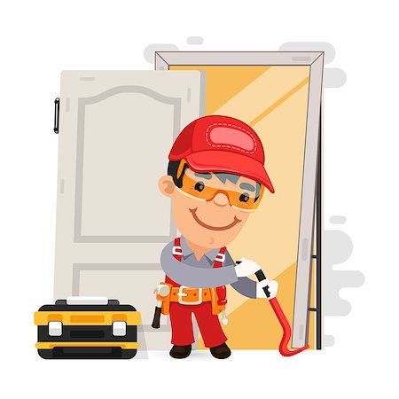 simsearch:400-08054637,k - Dismantling the Old Door. Isolated on white background. Clipping paths included in additional jpg format. Stock Photo - Budget Royalty-Free & Subscription, Code: 400-08054641