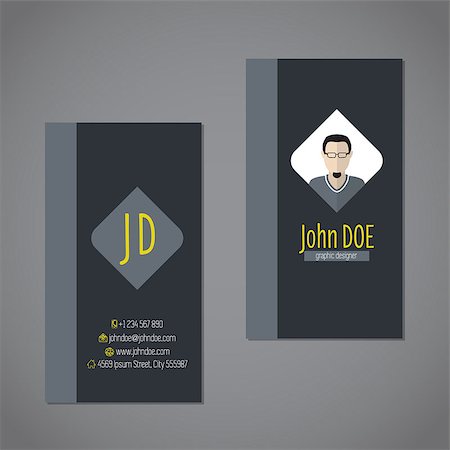 simsearch:400-08613337,k - Modern business card design with dark background Stock Photo - Budget Royalty-Free & Subscription, Code: 400-08056728