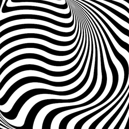 simsearch:400-08048827,k - Design monochrome waving lines illusion background. Abstract stripe distortion backdrop. Vector-art illustration Foto de stock - Super Valor sin royalties y Suscripción, Código: 400-08056754