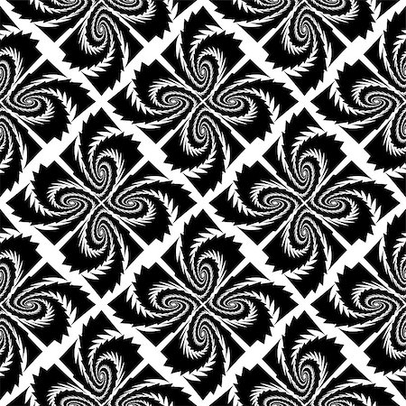 simsearch:400-08050050,k - Design seamless monochrome decorative pattern. Abstract geometric background. Vector art Stockbilder - Microstock & Abonnement, Bildnummer: 400-08050003