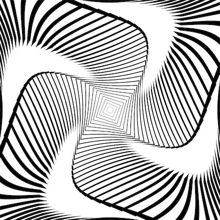 simsearch:400-08192219,k - Design monochrome twirl movement illusion background. Abstract strip torsion backdrop. Vector-art illustration. No gradient Stock Photo - Budget Royalty-Free & Subscription, Code: 400-08050013
