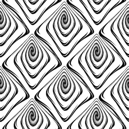 simsearch:400-07830300,k - Design seamless monochrome decorative pattern. Abstract geometric background. Vector art. No gradient Foto de stock - Super Valor sin royalties y Suscripción, Código: 400-08050043