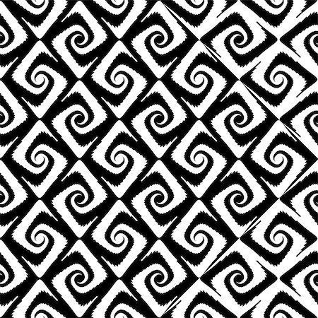 simsearch:400-07507273,k - Design seamless monochrome spiral movement pattern. Abstract whirl background. Vector art Stock Photo - Budget Royalty-Free & Subscription, Code: 400-08050050