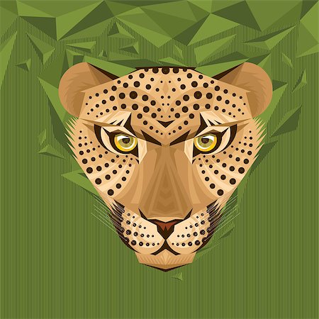 simsearch:400-08735377,k - Portrait of a leopard on abstract background vector illustration Photographie de stock - Aubaine LD & Abonnement, Code: 400-08050099