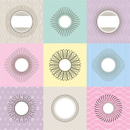 simsearch:400-08189933,k - Set of geometric frames vector illustration Fotografie stock - Microstock e Abbonamento, Codice: 400-08050092