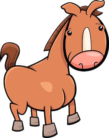 simsearch:400-09050259,k - Cartoon Illustration of Cute Baby Horse or Foal Farm Animal Foto de stock - Royalty-Free Super Valor e Assinatura, Número: 400-08050784