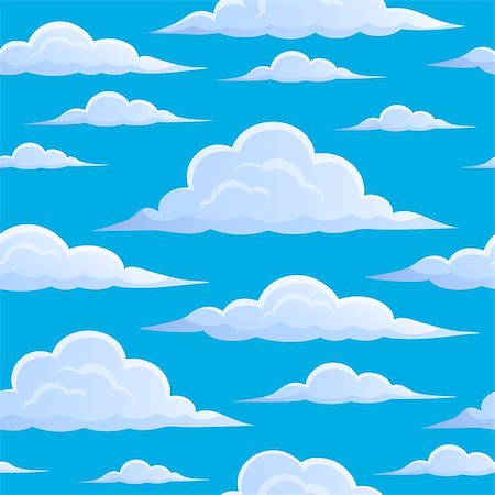 simsearch:400-04272687,k - Clouds on blue sky seamless background 1 - eps10 vector illustration. Stockbilder - Microstock & Abonnement, Bildnummer: 400-08051298