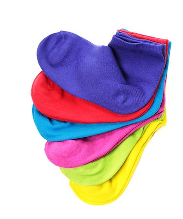 simsearch:400-05296034,k - Pile of colorful socks on white background Stock Photo - Budget Royalty-Free & Subscription, Code: 400-08051455