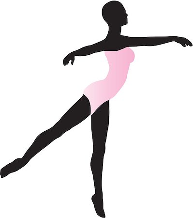 simsearch:400-04973061,k - A Silhouette of a Woman Ballet Dancer in a pink leotard performing an arabesque Photographie de stock - Aubaine LD & Abonnement, Code: 400-08051854