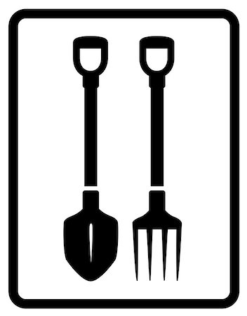 simsearch:400-06175558,k - black icon with set garden tools silhouette Stock Photo - Budget Royalty-Free & Subscription, Code: 400-08051868