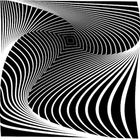 simsearch:400-08192219,k - Design monochrome twirl movement illusion background. Abstract strip torsion backdrop. Vector-art illustration. No gradient Stock Photo - Budget Royalty-Free & Subscription, Code: 400-08052027